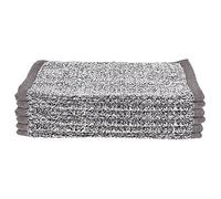 Everplush Toalla de baño Jacquard Diamante, 6 Paquetes, 33 x 33 cm, Gris