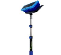 EVERSPROUT Cepillo de fregado de 1.5 a 3 pies | Parachoques de goma integrado | Mango de poste de extensión ligero | Cerdas suaves para lavar coche, caravana, barco, panel solar, cubierta | Cepillo de
