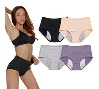 Eversure Pantie for Ladies Leak Proof Protective Panties, Plus Size Full Coverage Panties (4Pcs-A, XXS)