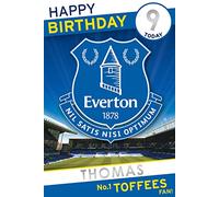 Everton Football Club - Tarjeta de cumpleaños con calcomanías, multicolor, 9 x 6 pulgadas