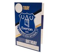 Everton Football Club - Tarjeta de cumpleaños con pegatinas para personalizar tu edad y nombre, color azul