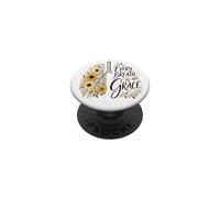 Every Breath Is Grace Boho Floral Pulmones Girasoles de otoño PopSockets PopGrip Adhesivo
