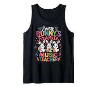 Every Bunny Favorite Music Teacher Cute Easter Bunny Music Camiseta sin Mangas