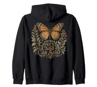 Every Child Can Soar Back To School Butterfly Sudadera con Capucha