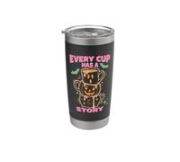 Every Cup Has A Story Halloween Coffee Lover Mug Stack Vaso térmico de acero inoxidable de doble pared