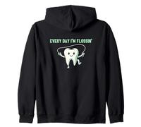 Every Day Im Flossin Cita Dentista Humor Sudadera con Capucha