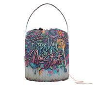 Every Day Is A New Start - Bolsas de ganchillo para ganchillo, bolsa de almacenamiento portátil para organizador de hilo de aguja de ganchillo