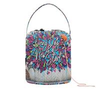 Every Day Is A New Start - Bolsas de ganchillo para ganchillo, bolsa de almacenamiento portátil para organizador de hilo de aguja de ganchillo
