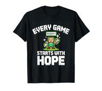Every Game Starts With Hope Gamer Kids Pixel Camiseta