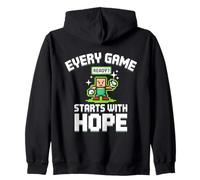 Every Game Starts With Hope Gamer Kids Pixel Sudadera con Capucha