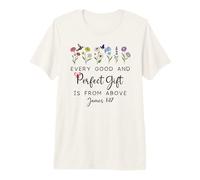 Every Good is from Above Sign Bible Verse James 1:17 Camiseta Premium