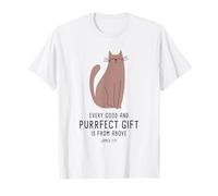 Every Good & Purrfect (Gift) is from Above - James 1:17 Cat Camiseta