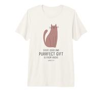 Every Good & Purrfect (Gift) is from Above - James 1:17 Cat Camiseta Premium