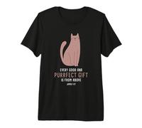 Every Good & Purrfect (Gift) is from Above - James 1:17 Cat Camiseta Premium