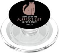Every Good & Purrfect (Gift) is from Above - James 1:17 Cat PopSockets PopGrip para MagSafe
