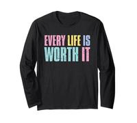 Every Life Is Worth It Emotional Wellness Health Awareness Manga Larga