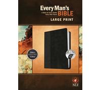Every Man's Bible NLT, Large Print, Tutone: New Living Translation, Black/Onyx LeatherLike