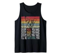 Every Meal You Bake I'll Be Watching You Dog Mom Dad Funny Camiseta sin Mangas
