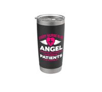 Every Nurse Is An Angel Nurses Funny Nursing Vaso térmico de acero inoxidable de doble pared