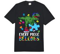 Every Piece Belongs T-Rex Dinosaur Autism Awareness Comfort Colors Adult Heavyweight T-Shirt