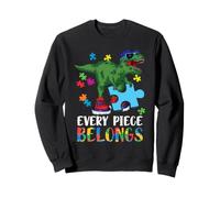 Every Piece Belongs T-Rex Dinosaur Autism Awareness Sudadera