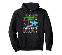 Every Piece Belongs T-Rex Dinosaur Autism Awareness Sudadera con Capucha