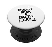 Every Scar A Battle Cry Arte Retro Envejecido PopSockets PopGrip Adhesivo