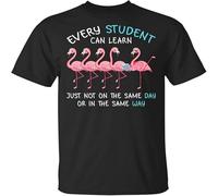 Every Student Can Learn Not On The Same Day Or in Same Way T Shirt Men Latest tee Shirt O Neck tee Black XXL