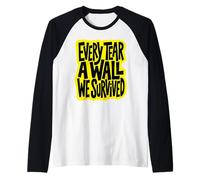 Every Tear A Wall We Survived Yellow Streetwear Art Camiseta Manga Raglan