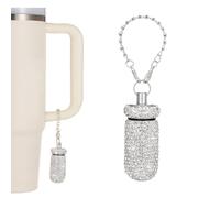 EveryBling Pastillero para vaso con asa, accesorios para tazas Stanley, organizador de pastillas para Stanley & YETI y Simple Modern y BrüMate (plateado)