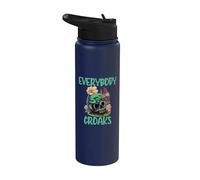 Everybody Croaks Frog Mushroom Goblinecore Art Stainless Steel Insulated Water Bottle