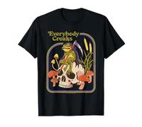 Everybody Croaks Frog Skull Mushroom Retro Funny Adult Humor Camiseta