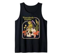 Everybody Croaks Frog Skull Mushroom Retro Funny Adult Humor Camiseta sin Mangas
