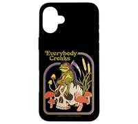 Everybody Croaks Frog Skull Mushroom Retro Funny Adult Humor Carcasa para iPhone 16 Plus