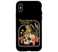 Everybody Croaks Frog Skull Mushroom Retro Funny Adult Humor Carcasa para iPhone X/XS