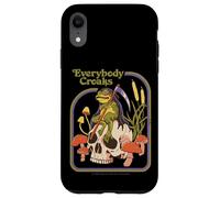 Everybody Croaks Frog Skull Mushroom Retro Funny Adult Humor Carcasa para iPhone XR