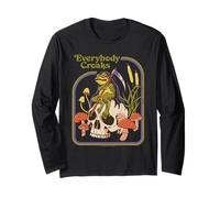 Everybody Croaks Frog Skull Mushroom Retro Funny Adult Humor Manga Larga