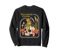 Everybody Croaks Frog Skull Mushroom Retro Funny Adult Humor Sudadera