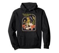 Everybody Croaks Frog Skull Mushroom Retro Funny Adult Humor Sudadera con Capucha