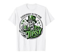 Everybody In The Pub Gettin' Tipsy Skeleton St. Patrick's Camiseta