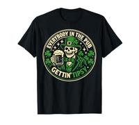 Everybody In The Pub Gettin' Tipsy St Patricks Day Skeleton Camiseta