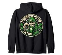 Everybody In The Pub Gettin' Tipsy St Patricks Day Skeleton Sudadera con Capucha