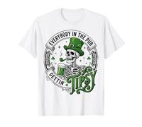 Everybody In The Pub Gettin Tipsy St Patricks Skeleton Camiseta