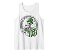 Everybody In The Pub Gettin Tipsy St Patricks Skeleton Camiseta sin Mangas