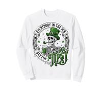 Everybody In The Pub Gettin Tipsy St Patricks Skeleton Sudadera
