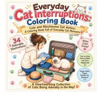 Everyday Cat Interruptions: Coloring Book: Cute and Mischievous Cat Antics: A Coloring Book Full of Everyday Cat Moments