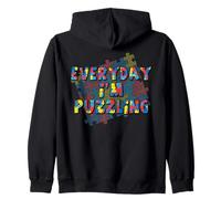 Everyday I'm Puzzling | Actividades Divertidas de Rompecabezas Sudadera con Capucha