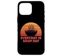 Everyday Is Sopa Día Bowl Comida Comida Dieta Amor Retro Sabroso Carcasa para iPhone 16 Pro MAX