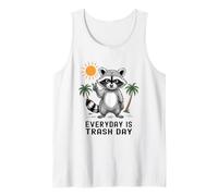Everyday Is Trash Day Mapache Peace Sign Vibes Camiseta sin Mangas
