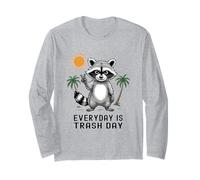 Everyday Is Trash Day Mapache Peace Sign Vibes Manga Larga